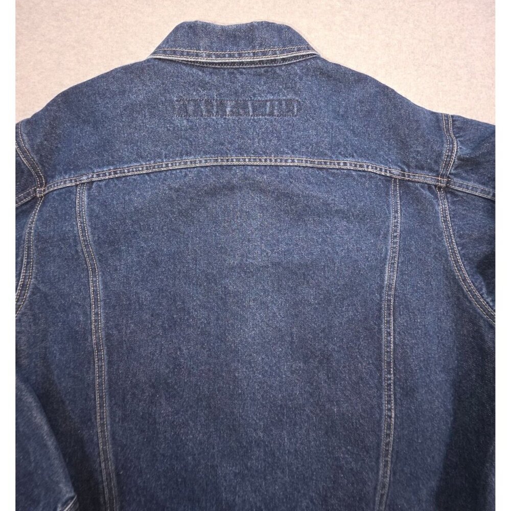 Marithe Francois Girbaud Baggy Men's Denim Trucker Jacket Y2K Vintage Size XL - Picture 8 of 11